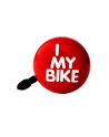 bike belle Dzwonek do roweru I LOVE MY BIKE XXL  czerwony - nr 1