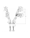 Uchwyt biurkowy do 2 monitorów Maclean MC-861 (biurkowy; 13  - 27 ; max 16 kg) - nr 4