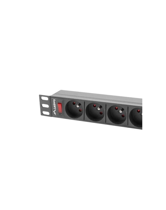 lanberg Listwa zasilająca rack PDU 1U 16a 9 gniazd 3m główny