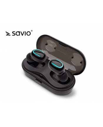 Słuchawki SAVIO TWS-05 (bezprzewodowe  Bluetooth; kolor czarny