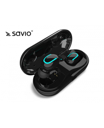 Słuchawki SAVIO TWS-05 (bezprzewodowe  Bluetooth; kolor czarny