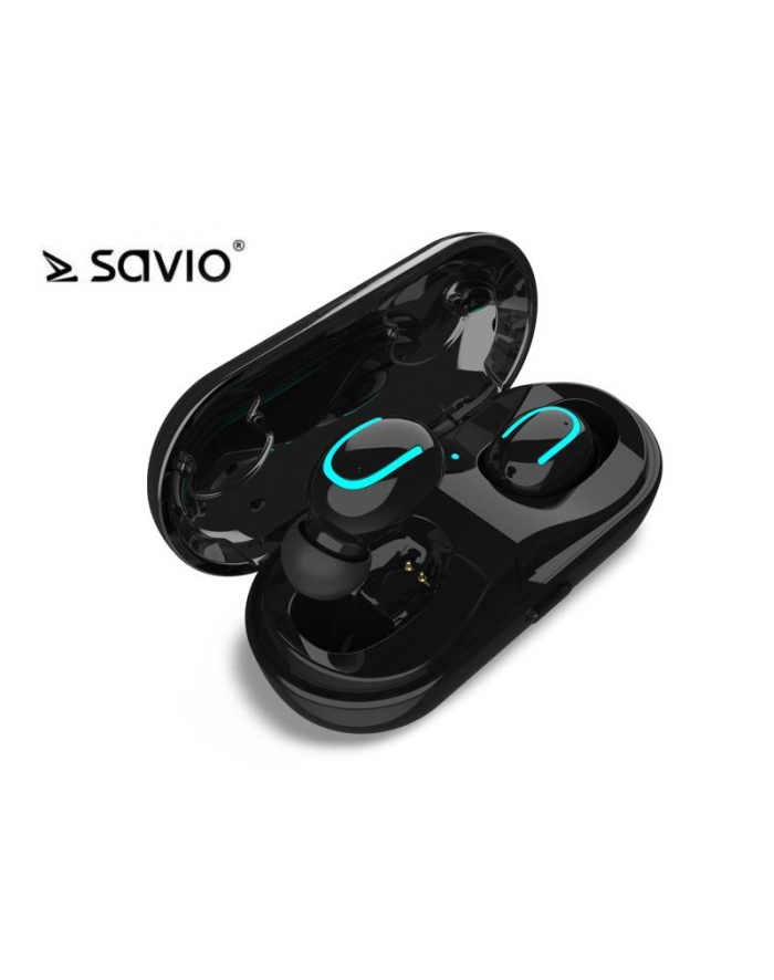 Słuchawki SAVIO TWS-05 (bezprzewodowe  Bluetooth; kolor czarny główny