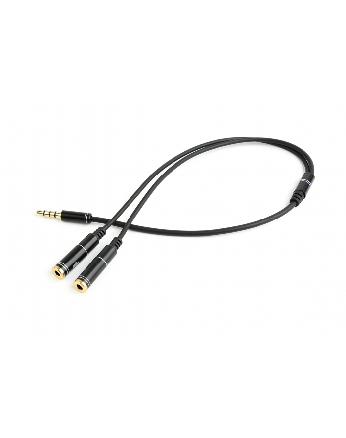 Kabel GEMBIRD CCA-417M (4-Pin  Mini Jack M - 2x Mini Jack F; 0 20m; kolor czarny) główny