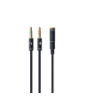 Kabel GEMBIRD CCA-418M (Mini Jack x2 M - 4-Pin  Jack stereo 3 5 mm F; 0 20m; kolor czarny) - nr 6