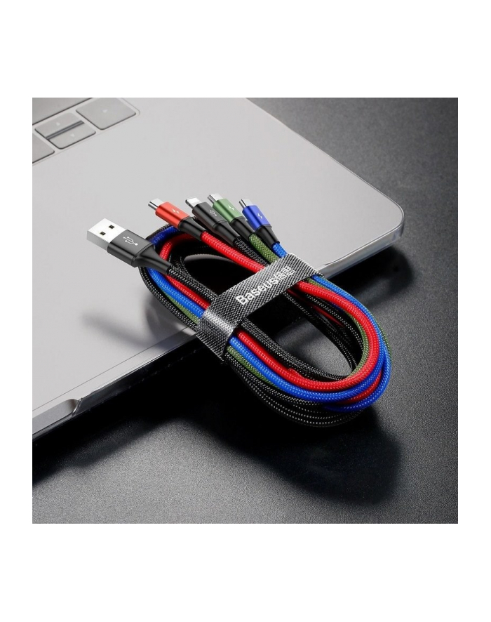 Zestaw kabli zasilający Baseus CA1T4-B01 (USB - Lightning  Micro USB  USB typu C ; 1 2m; kolor czarny) główny