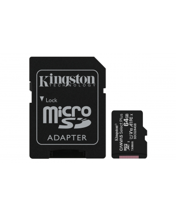 Karta pamięci Kingston Canvas Select Plus SDCS2/64GB-2P1A (64GB; Class A1; Adapter  Karta pamięci x 2)