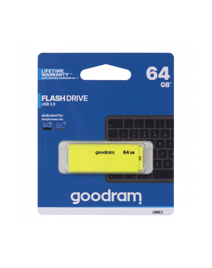 goodram Pendrive UME2 64GB USB 2.0 Żółty główny