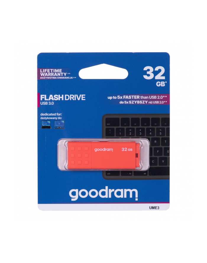 goodram Pendrive UME3 32GB USB 3.0 Pomarańczowy główny