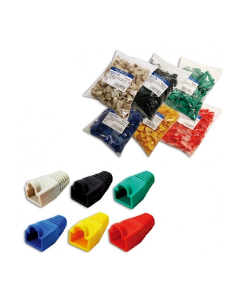 Osłonki wtyku RJ45,czerwone 10szt