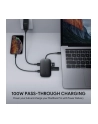 aukey Aluminiowy HUB USB-C | 8w1 | RJ45 Ethernet 10/100/1000Mbps | 3xUSB 3.1 | HDMI 4k@30Hz | SD i microSD | USB-C Power Delivery 100W  CB-C71 - nr 2