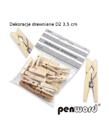 polsirhurt Dekoracje drewniane (spinacz) D2 3,5cm kolor drzewa