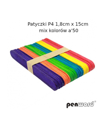 polsirhurt Patyczki P4 1,8cmx15cm 50szt mix kolorów