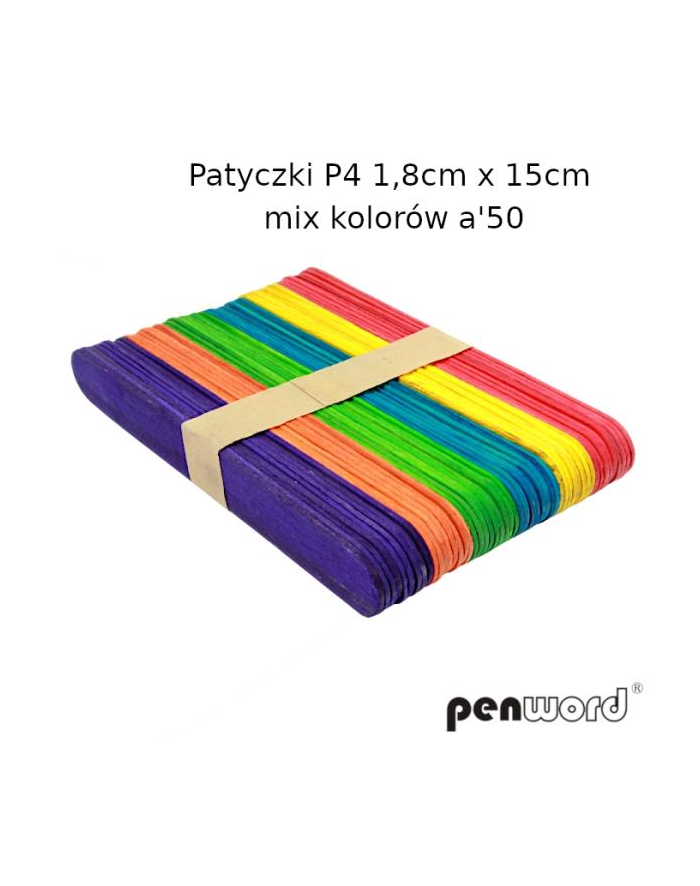 polsirhurt Patyczki P4 1,8cmx15cm 50szt mix kolorów główny