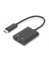 assmann Kabel rozdzielacz USB 3.1 Typ C Gen.2 SuperSpeed+ 10Gbps Mini Jack 3.5mm + Typ USB C czarny, 20cm - nr 1