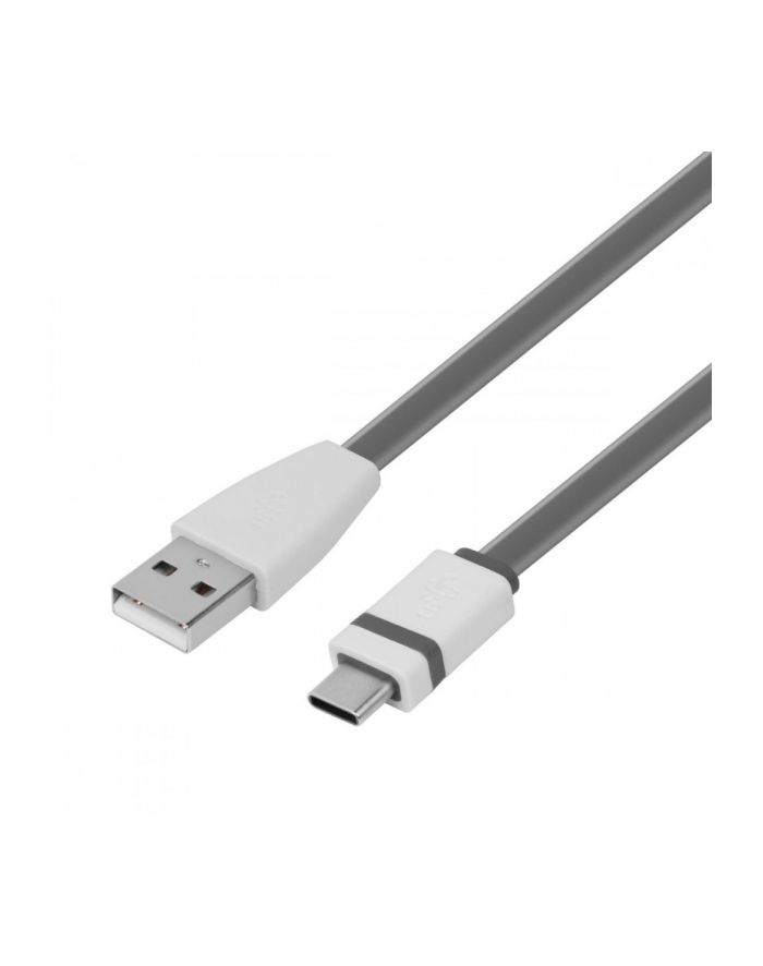 tb Kabel USB - USB C 1m. szary, płaski główny