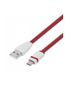 tb Kabel USB - USB C 1m. burgundowy, płaski - nr 1