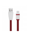 tb Kabel USB - USB C 1m. burgundowy, płaski - nr 2