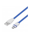 tb Kabel USB - USB C 1m. niebieski, płaski - nr 1