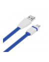 tb Kabel USB - USB C 1m. niebieski, płaski - nr 3