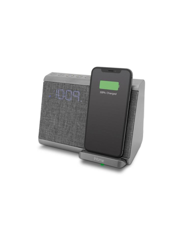 iHome iBTW39 Zegar/ głośnik Bluetooth; Ładowanie indukcyjne oraz poprzez USB główny