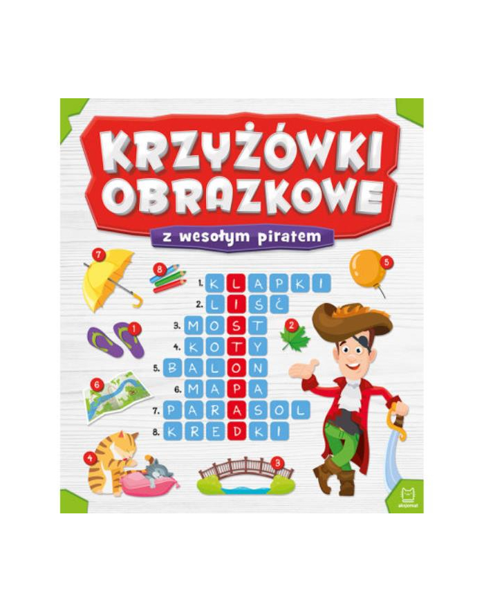 aksjomat Książka Krzyżówki obrazkowe z wesołym piratem. główny