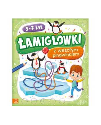 aksjomat Książka Łamigłówki z wesołym pingwinkiem 5-7 lat.