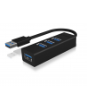 icybox Hub IB-HUB1419-U3 USB 3.0 na 4-Port Type-A, Aluminium,      czarny, Kabel 15cm - nr 7