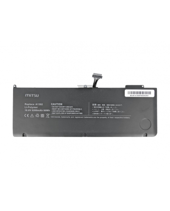 mitsu Bateria do Apple MacBook Pro 15 A1382 (5200 mAh 56 Wh)