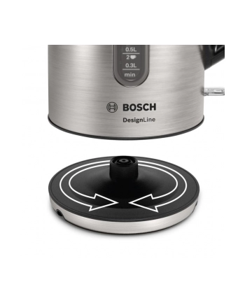 Bosch Design Line TWK4P440, kettle (stainless steel / black, 1.7 liters)