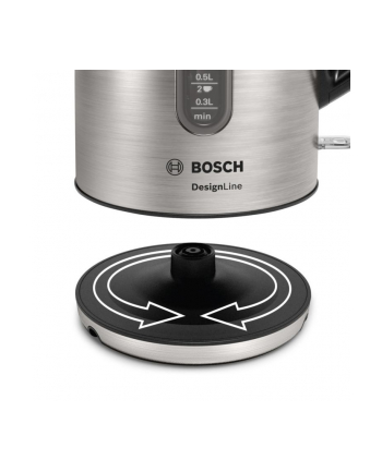 Bosch Design Line TWK4P440, kettle (stainless steel / black, 1.7 liters)