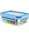 Emsa Clip & Close plastic box (transparent / blue, 0.55 liter, classical format) - nr 6