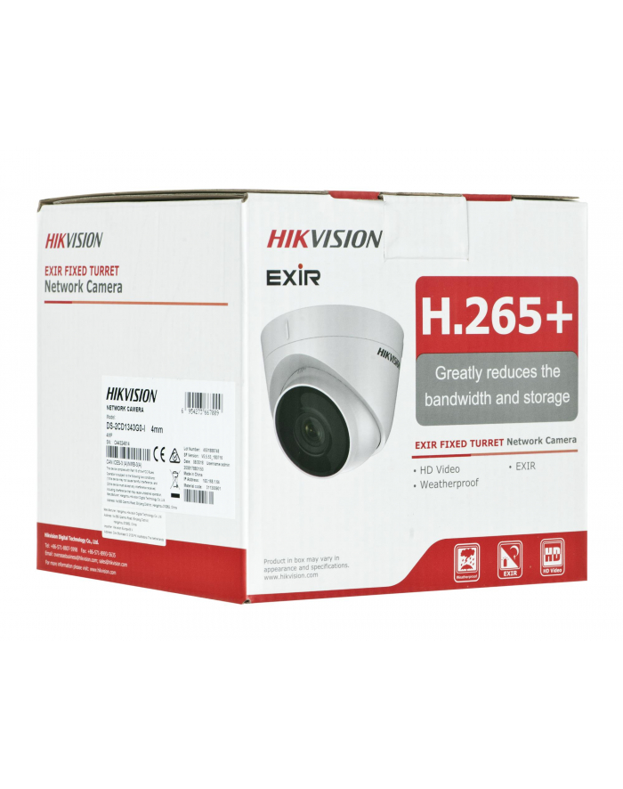 Kamera IP Hikvision DS-2CD1343G0-I (4 mm; 1280x720  2304x1296  2560x1440  FullHD 1920x1080; Kopuła) główny