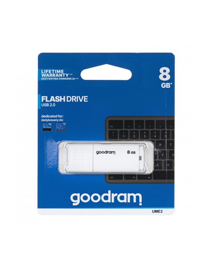 GOODRAM FLASHDRIVE 8GB UME2 USB 2.0 WHITE główny