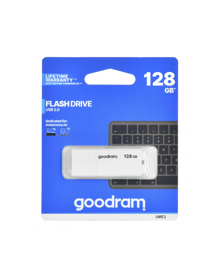 GOODRAM FLASHDRIVE 128GB UME2 USB 2.0 WHITE główny