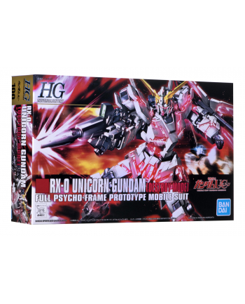 Figurka kolekcjonerska BANDAI HG 1/144 RX-0 UNICORN GUNDAM DESTROY MODE GUN83203