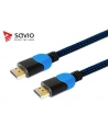 Kabel SAVIO GCL-02 (HDMI M - HDMI M; 1 8m; kolor czarno-niebieski) - nr 4