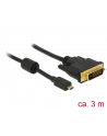 DELOCK KABEL MICRO HDMI(M) -> DVI-D(M)(24+1) 3M DUAL LINK CZARNY - nr 1