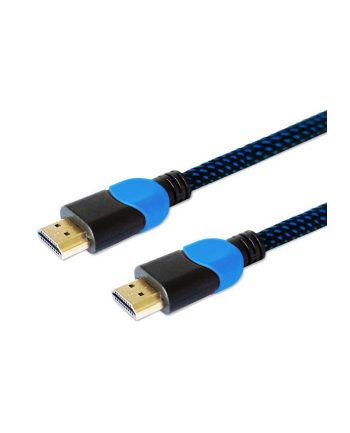 Kabel SAVIO GCL-02 (HDMI M - HDMI M; 1 8m; kolor czarno-niebieski)
