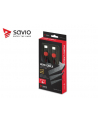 Kabel SAVIO GCL-04 (HDMI M - HDMI M; 3m; kolor czarno-czerwony) - nr 2