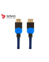 Kabel SAVIO GCL-05 (HDMI M - HDMI M; 3m; kolor czarno-niebieski) - nr 3