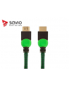 Kabel SAVIO GCL-06 (HDMI M - HDMI M; 3m; kolor czarno-zielony) - nr 4