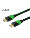 Kabel SAVIO GCL-06 (HDMI M - HDMI M; 3m; kolor czarno-zielony) - nr 5