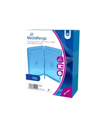 Mediarange BD sheath 3-fold (30 pieces), protective sheath (blue)