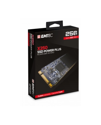 Emtec X250 SSD Power Plus 256 GB Solid State Drive (SATA 6 GB / s, M.2)