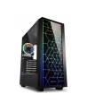 Sharkoon RGB LIT 100 tower case (black, front and side panel of tempered glass) - nr 1