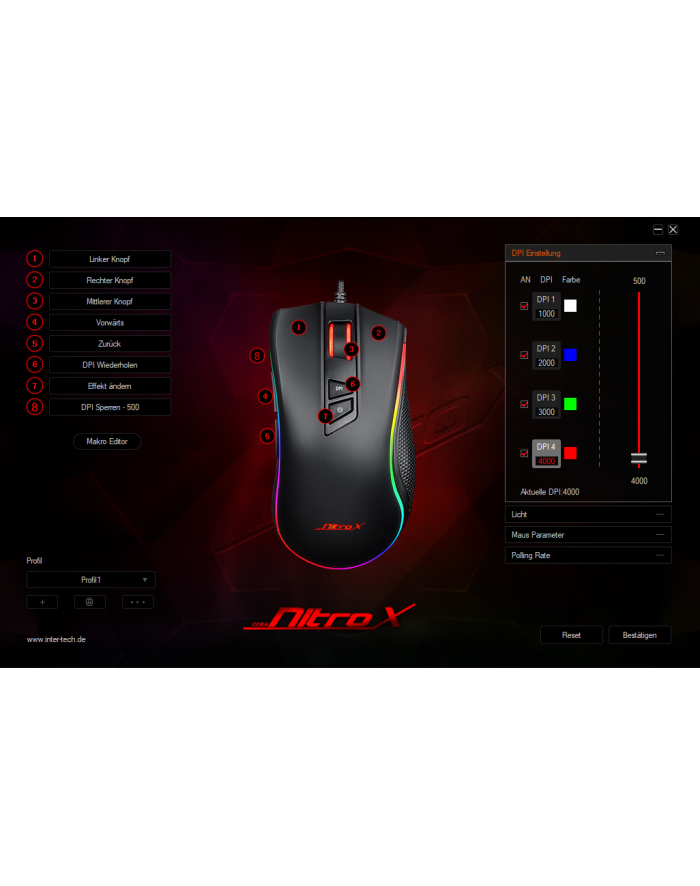 Inter-Tech Nitrox GT-300 + RGB, mouse (black) główny