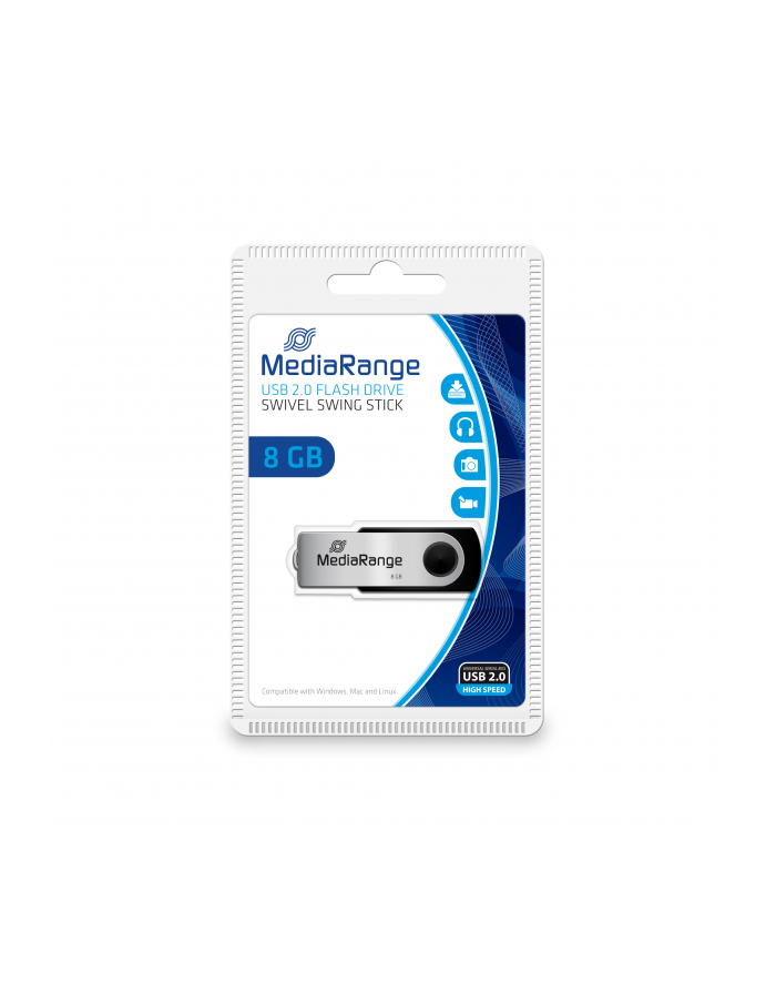 MediaRange MR908 8GB, USB flash drive (black / silver) główny