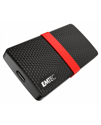 Emtec X200 Portable SSD 1TB Solid State Drive (Black / Red, USB 3.2 C (5 Gbit / s))