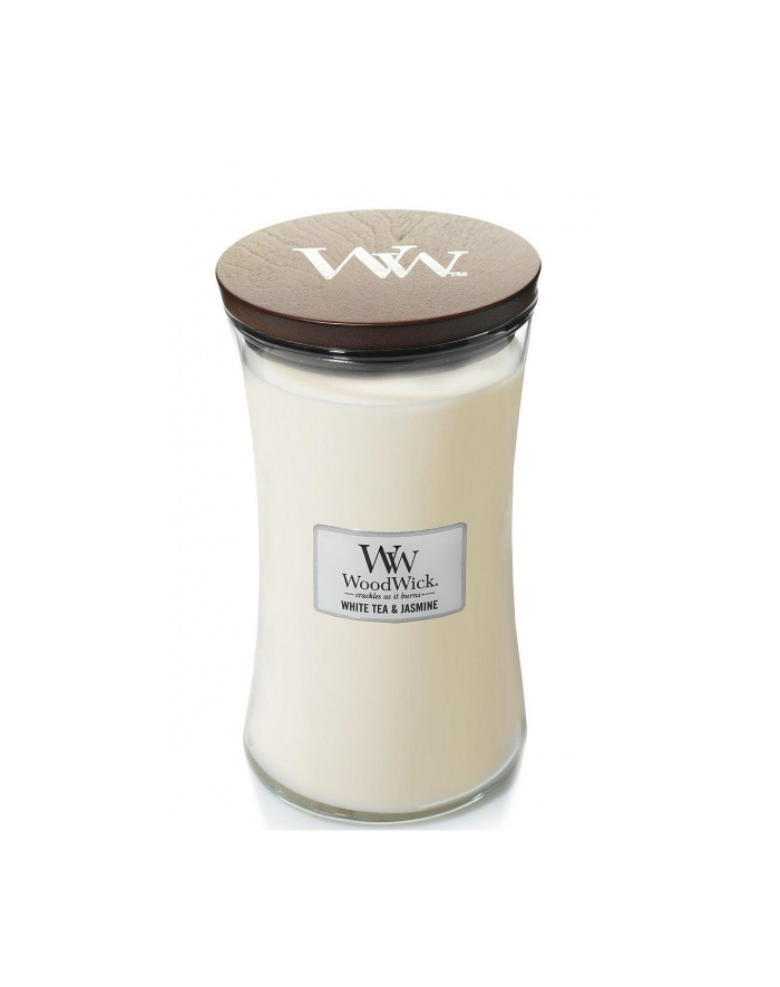 Świeca w szkle WoodWick duża White Tea & Jasmine 93062E (180mm x 110mm) główny