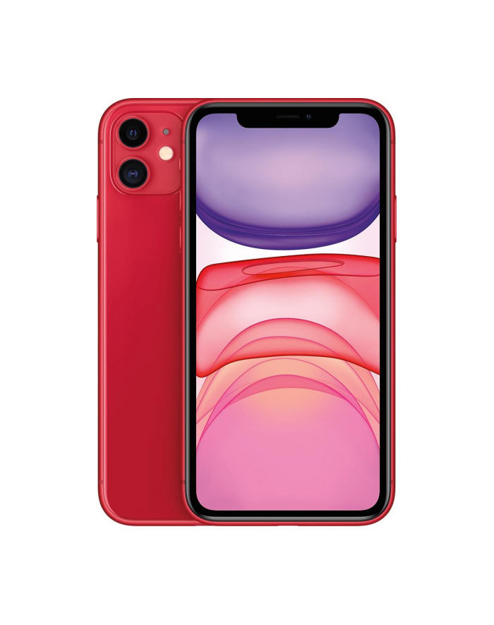 Smartfon Apple iPhone 11 64GB Red (6 1 ; IPS  LCD  Liquid Retina HD  Multi-Touch  Technologia True Tone; 1792x828; 4GB; 3110 mAh) główny